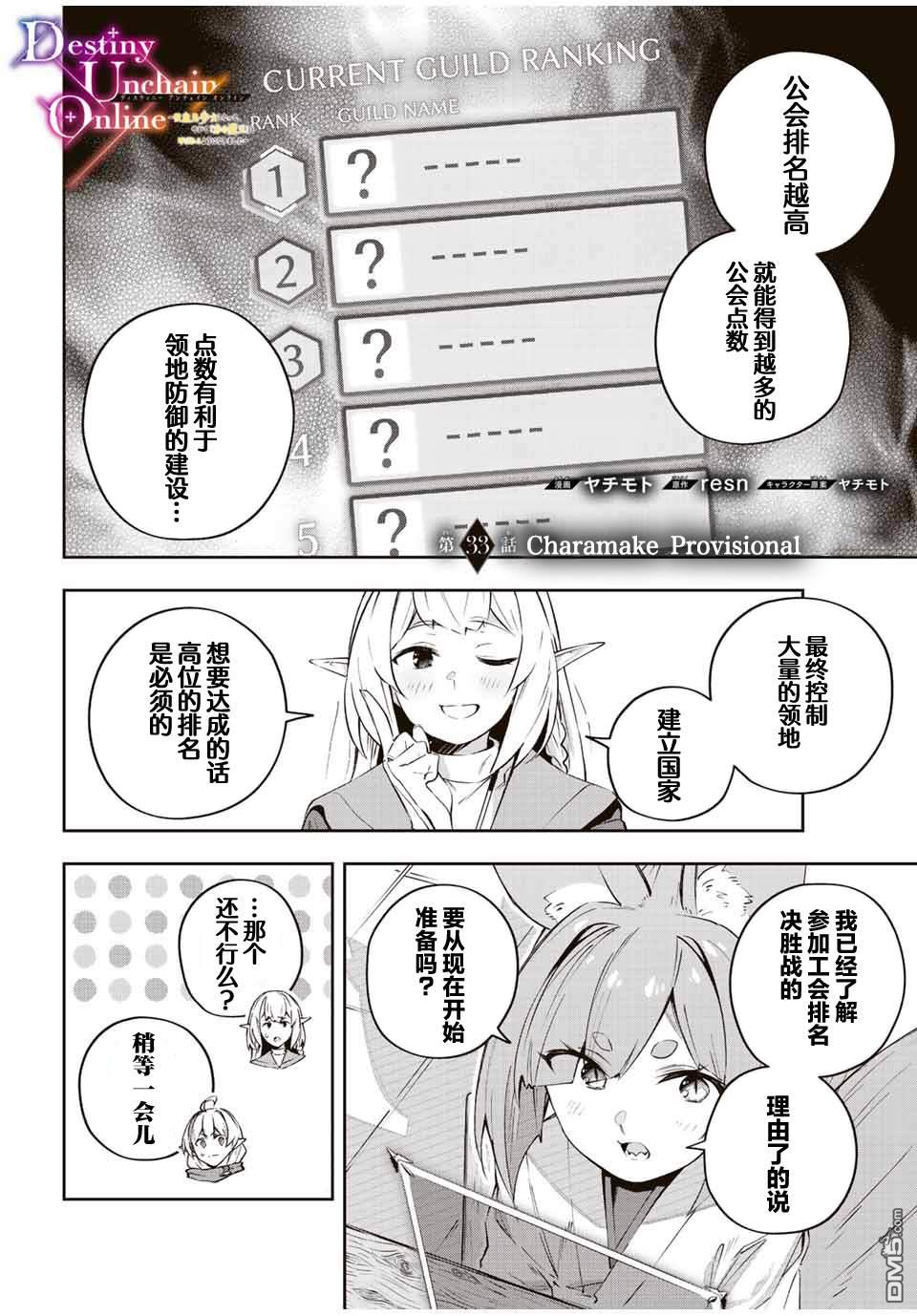 Destiny Unchain Online 〜成为吸血鬼少女，不久后被称为『红之魔王』〜 第33话 第1页