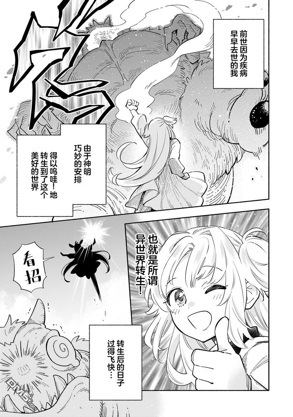 病弱少女，转生后得到健全(最强)肉体～因为想要朋友所以离开魔境开始了旅行，不过我的魔法似乎有点奇怪!?～ 第1话 第4页