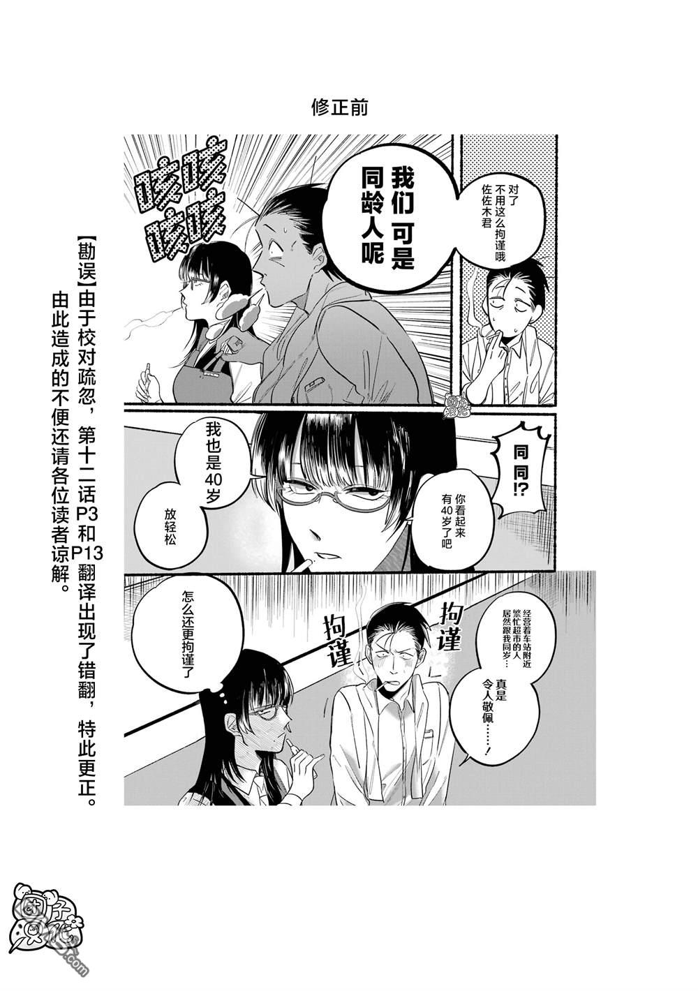 在超市后门吸烟的二人 第13话 第1页