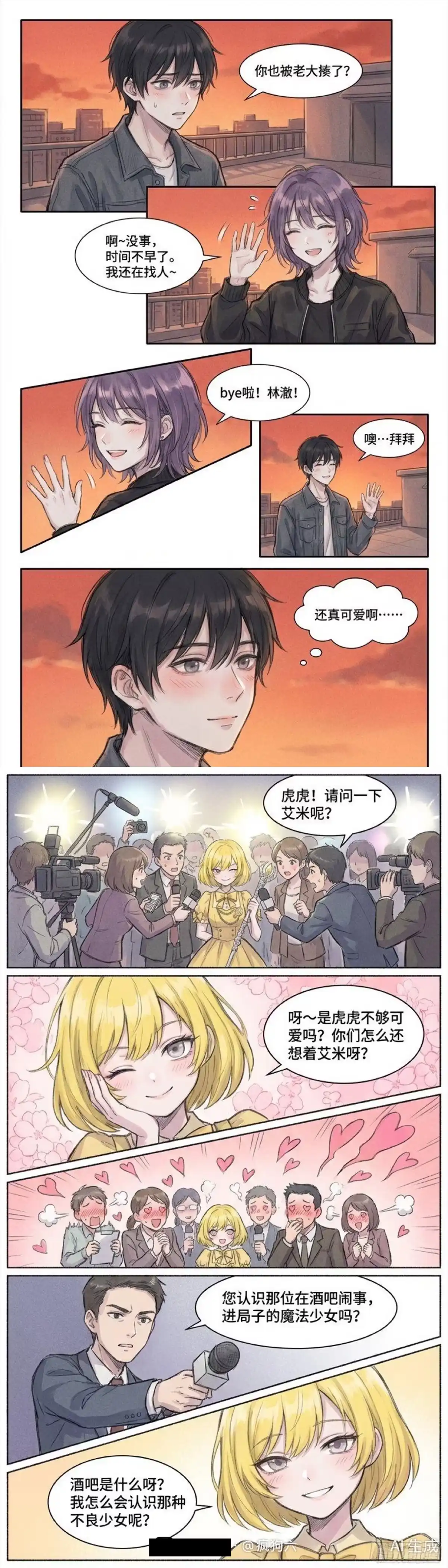 黑涩会魔法少女 林澈与张明 第2页