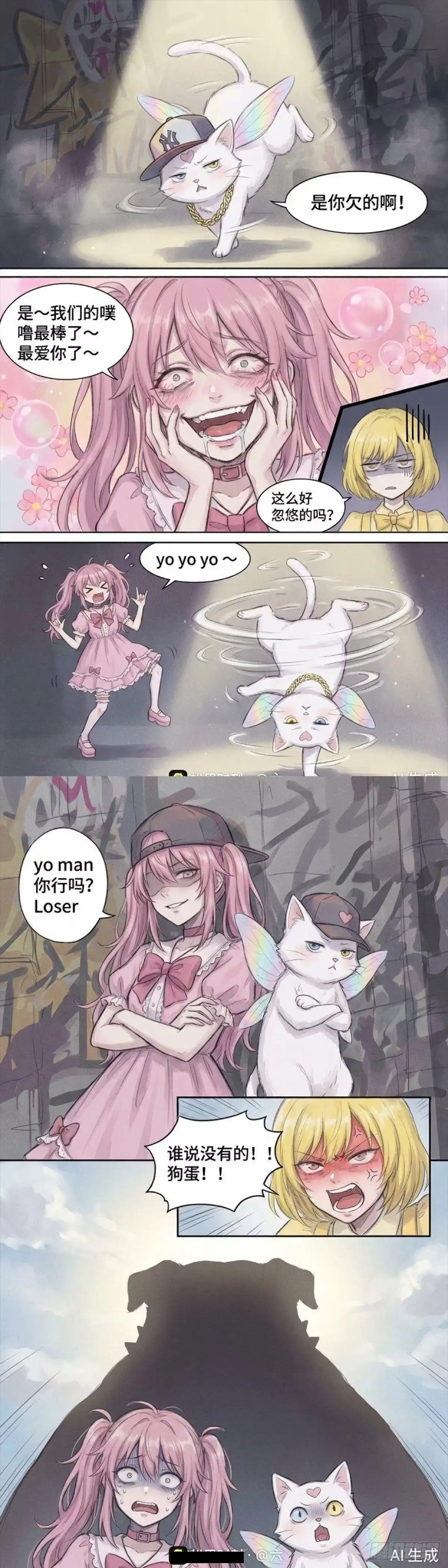 黑涩会魔法少女 沐沐VS虎虎 第10页