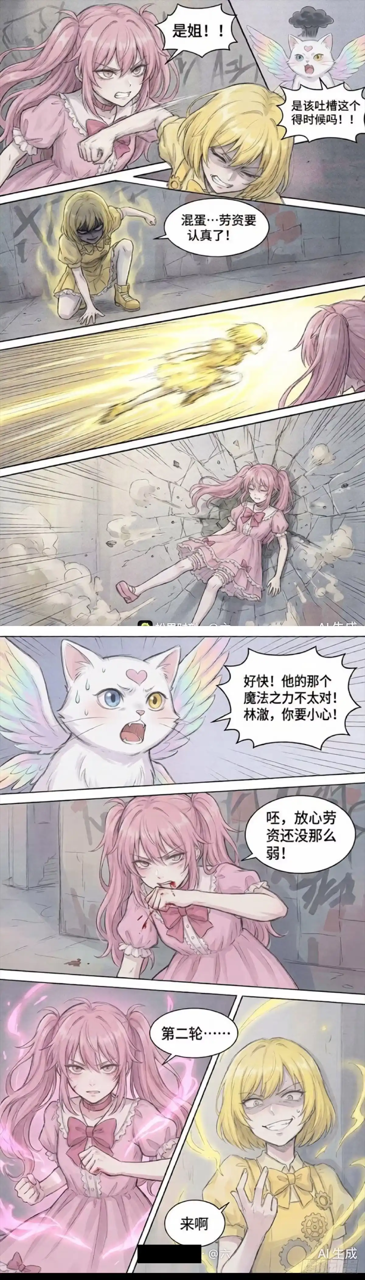 黑涩会魔法少女 沐沐VS虎虎 第5页