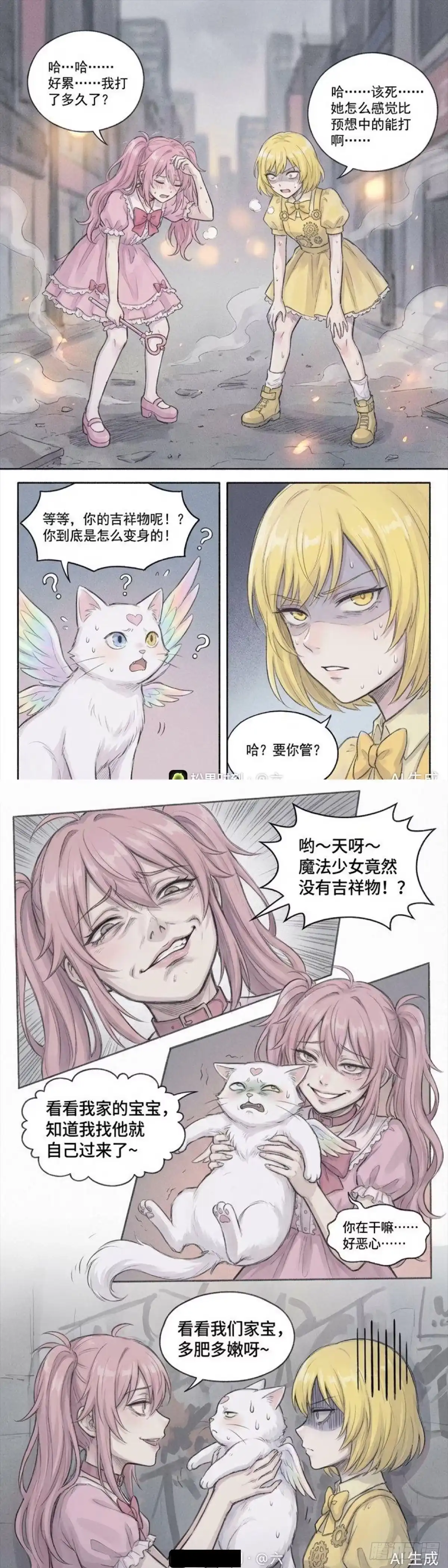 黑涩会魔法少女 沐沐VS虎虎 第7页